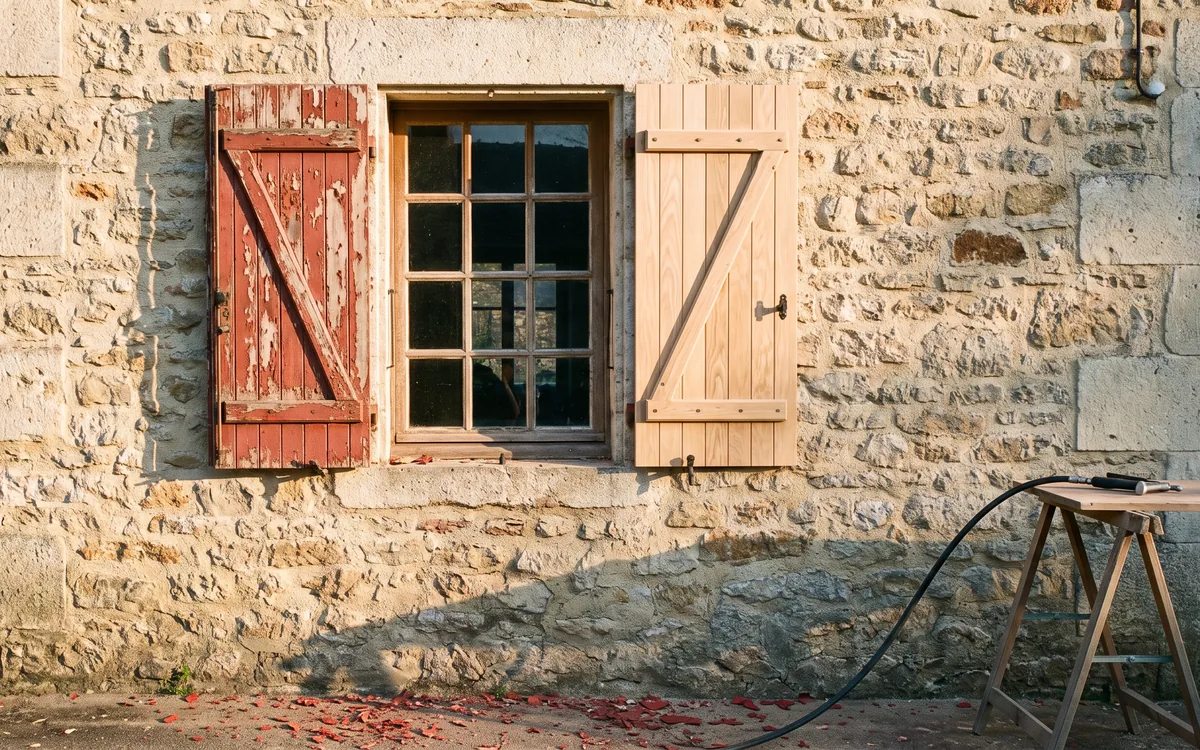 Des volets battants peints